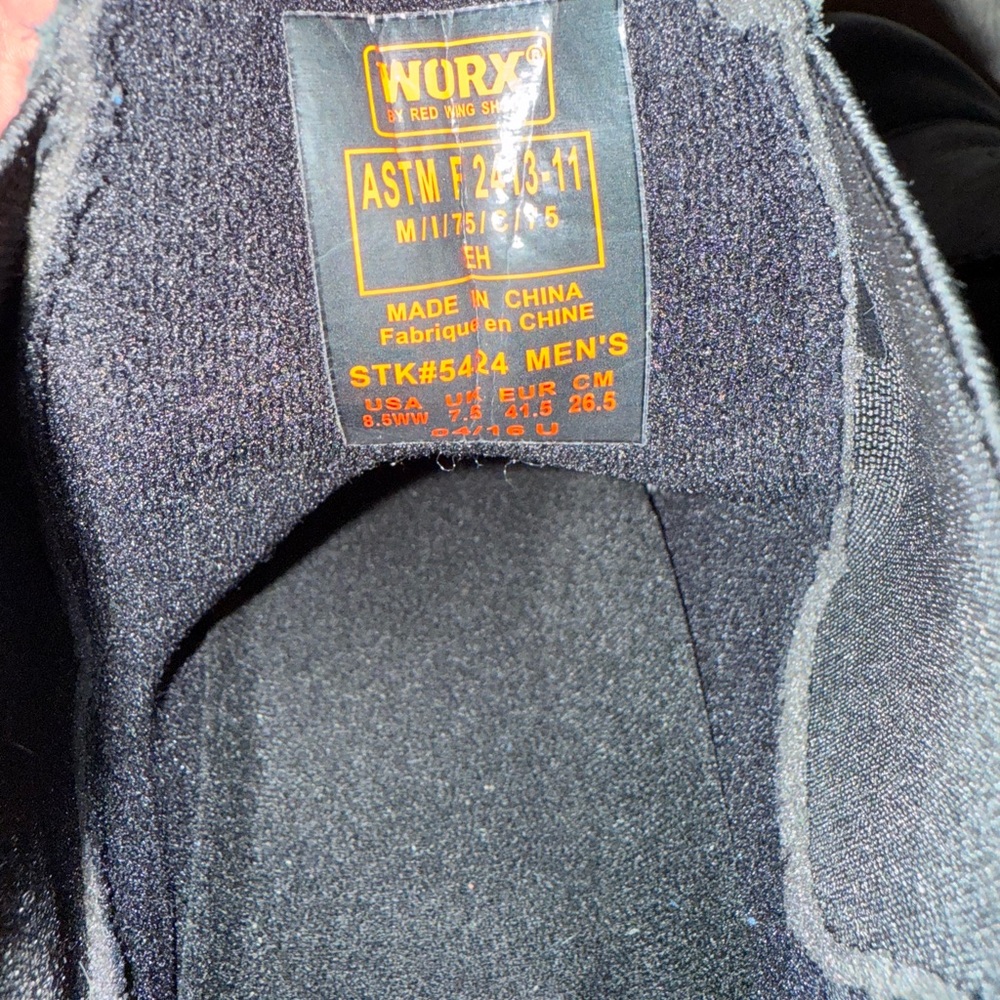 Red Wing Shoes Black Joist Steel Toe Work Boots - Picture 5 of 10